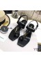 Yves Saint Laurent Cassandra Sandali con Tacco con Appiglio Loop In Pelle Liscia Nero