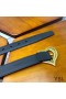 Yves Saint Laurent Cuore Cintura In Pelle A Grana Nero/Oro