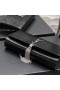 Yves Saint Laurent Kate Clutch con Fiocco In Coccodrillo Goffrato Pelle Nero/Argento