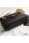Yves Saint Laurent Grande Classico College Chain Bag In Pelle Matelasse Nero/Oro