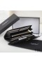 Yves Saint Laurent Grande Gaby Flap Wallet Trapuntato In Pelle Di Agnello Nero/Oro