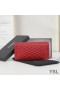 Yves Saint Laurent Grande Gaby Flap Wallet Trapuntato In Pelle Di Agnello Rosso/Oro
