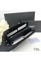 Yves Saint Laurent Grande Linea Zip Intorno Portafoglio In Pelle A Grana Nero