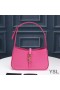 Yves Saint Laurent Le 5 7 Borsa Hobo In Pelle Liscia Rosa/Oro