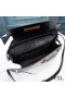 Yves Saint Laurent Manhattan Borsa A Tracolla In Coccodrillo Goffrato Pelle Lucida Nero/Oro