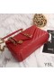 Yves Saint Laurent Medio Classico College Chain Bag In Pelle Matelasse Rosso/Oro