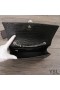Yves Saint Laurent Media Kate Catena Borsa con Fiocco In Coccodrillo Goffrato Pelle Lucida Nero/Argento