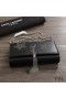 Yves Saint Laurent Media Kate Catena Borsa con Fiocco In Stelle Borchiati in Pelle Nero/Argento