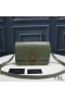 Yves Saint Laurent Media Solferino Satchel In Scatola In Pelle Verde/Oro