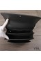 Yves Saint Laurent Media Tramonto Catena Borsa In Pelle Martellata Nero/Argento