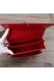 Yves Saint Laurent Media Tramonto Catena Borsa In Pelle Martellata Rosso/Argento