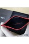 Yves Saint Laurent Monogram Card Case In Grana In Pelle Matelasse Rosso/Argento