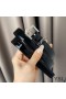 Yves Saint Laurent Monogram Stretti Cintura Con Fibbia Quadrata In Vernice Nero/Argento