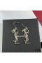 Yves Saint Laurent Opyum Orecchini A Pendente In Palma Di Metallo Argento