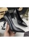 Yves Saint Laurent Opyum Pompe In Pelle Liscia Nera con Tacco Nero