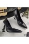 Yves Saint Laurent Opyum Pompe In Pelle Liscia Nera con Tacco Nero