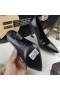 Yves Saint Laurent Opyum Pompe In Pelle Liscia Nera con Tacco Nero