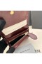 Yves Saint Laurent Piccolo Cassandra Bifold Portafoglio In Stropicciato Matelasse In Pelle Bordeaux