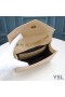 Yves Saint Laurent Busta Piccola Catena Sacchetto In Misto Granulare Matelasse Leather Albicocca/Oro
