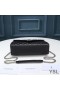Yves Saint Laurent Busta Piccola Catena Sacchetto In Misto Granulare Matelasse Leather Nero/Argento