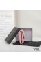 Yves Saint Laurent Piccolo Gaby A Tre Ante Portafoglio Trapuntato In Pelle Di Agnello Rosa/Oro