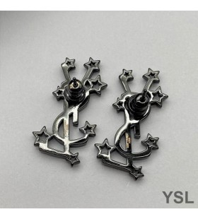 Yves Saint Laurent Opyum Orecchini Stelle In Metallo Di Colore Nero