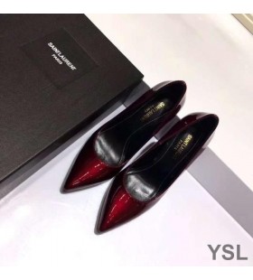 Yves Saint Laurent Opyum Pompe della Pelle verniciata Rossa, con Tacco Rosso