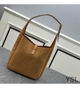 Yves Saint Laurent Piccolo Le 5 7 Morbida Borsa In Pelle Scamosciata Marrone/Oro