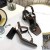 Yves Saint Laurent Cassandra Sandali con Tacco con Appiglio Loop In Pelle Liscia Marrone