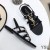 Yves Saint Laurent Cassandra Aprire Sandali In Pelle Liscia Nero