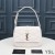 Yves Saint Laurent LE 57 Hobo Bag Trapuntato in pelle di Agnello Bianco/Oro