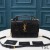 Yves Saint Laurent Media Tramonto Bauletto In Coccodrillo Goffrato Pelle Lucida Nero/Oro