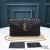 Yves Saint Laurent Monogram Catena Di Portafoglio In Misto Granulare Matelasse Leather Nero/Oro