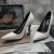 Yves Saint Laurent Opyum Pompe In Pelle Liscia Nera con Tacco Bianco