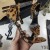 Yves Saint Laurent Opyum Sandali Leopard Suede Nero con Tacco Marrone