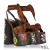 Yves Saint Laurent Paige Piattaforma Sandali In Pelle Scamosciata Con Motivo Floreale Marrone