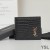 Yves Saint Laurent Piccolo Monogramma Est/Ovest Portafoglio In Coccodrillo Goffrato Pelle Nero/Oro