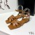 Yves Saint Laurent Tribute Sandali Flat In Pelle Liscia Marrone