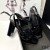 Yves Saint Laurent Tribute Piattaforma Sandali In Pelle Verniciata Nera