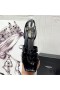 Yves Saint Laurent Tribute Platform Sandals In Patent Leather Black