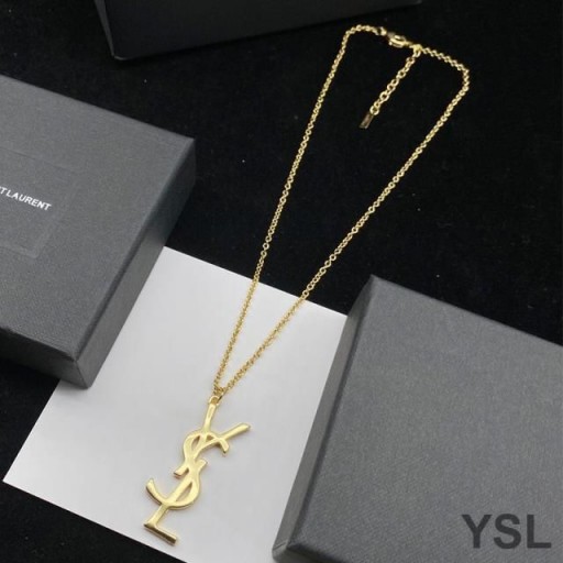 Yves Saint Laurent Opyum Anheng Halskjede I Metall Gull