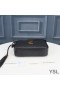 Yves Saint Laurent Lou Kamera Bag I Vattert Skinn Sort/Gull