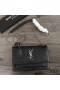 Yves Saint Laurent Middels Solnedgang Kjede Bag I Skinn Sort/Sølv
