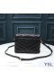 Yves Saint Laurent Mini Loulou Leketøy Bag I Y Matelasse Skinn Sort/Gull