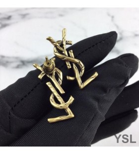 Yves Saint Laurent Opyum Øredobber I Vintage Metall Gull
