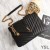 Yves Saint Laurent Store Klassiske College Kjede Bag I Matelasse Skinn Sort/Gull