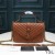 Yves Saint Laurent Middels College Kjede Bag I Crinkled Matelasse Skinn Brun/Gull