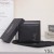 Yves Saint Laurent Tiny Monogram East/West Wallet In Smooth Leather Black/Silver