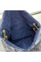 Dół zbiórki torba Yves Saint Laurent Medium Loulou z Denim Niebieski/złoty kolor
