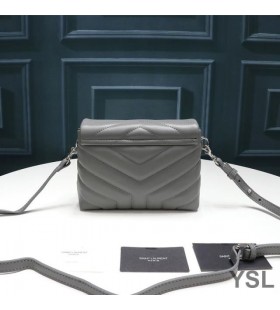Mini-torba na zabawki Yves Saint Laurent Loulou Ze skóry Y Matelasse Nieba-Niebieski/Srebrny